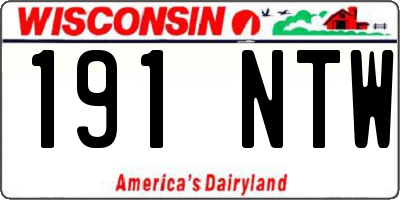 WI license plate 191NTW