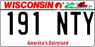 WI license plate 191NTY