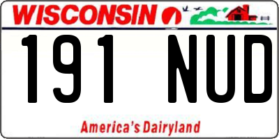 WI license plate 191NUD