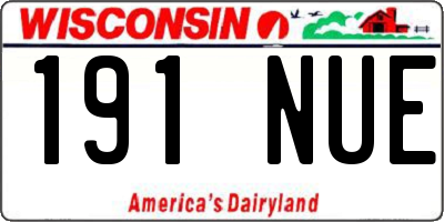 WI license plate 191NUE