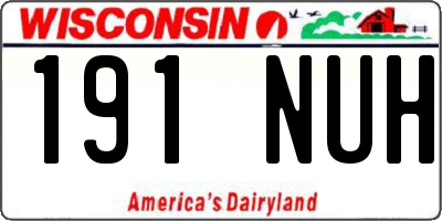 WI license plate 191NUH