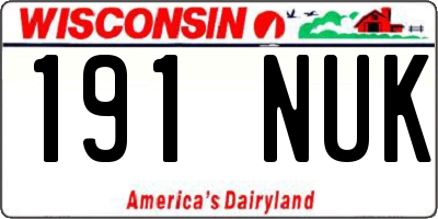 WI license plate 191NUK