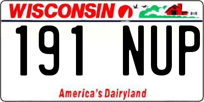 WI license plate 191NUP