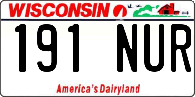 WI license plate 191NUR