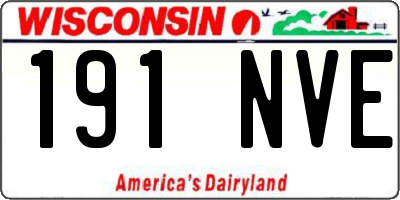 WI license plate 191NVE