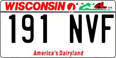 WI license plate 191NVF