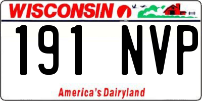WI license plate 191NVP