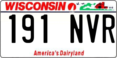WI license plate 191NVR
