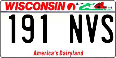 WI license plate 191NVS
