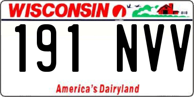 WI license plate 191NVV