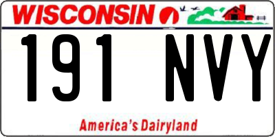 WI license plate 191NVY