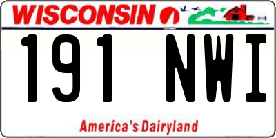 WI license plate 191NWI