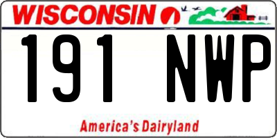 WI license plate 191NWP