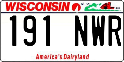 WI license plate 191NWR