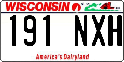 WI license plate 191NXH
