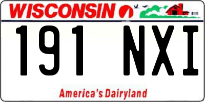WI license plate 191NXI