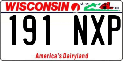 WI license plate 191NXP