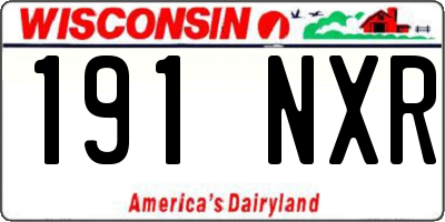 WI license plate 191NXR