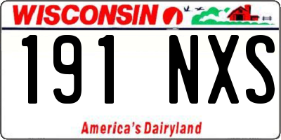 WI license plate 191NXS