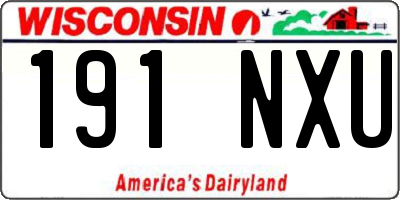 WI license plate 191NXU