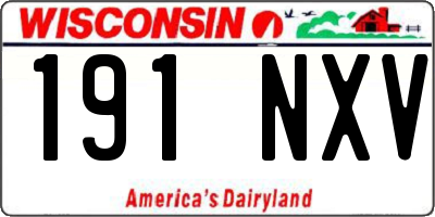 WI license plate 191NXV
