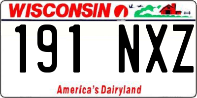 WI license plate 191NXZ