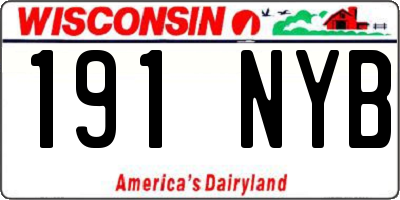 WI license plate 191NYB