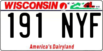 WI license plate 191NYF