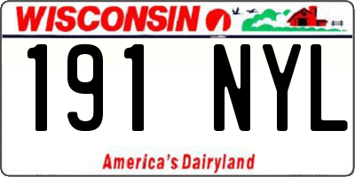 WI license plate 191NYL