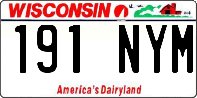 WI license plate 191NYM