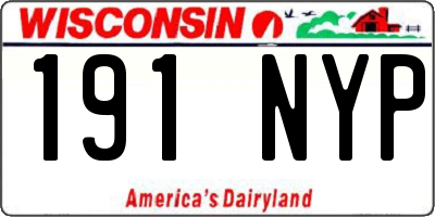 WI license plate 191NYP