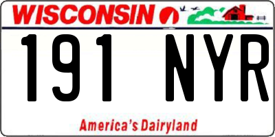 WI license plate 191NYR
