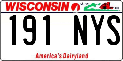 WI license plate 191NYS