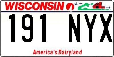 WI license plate 191NYX