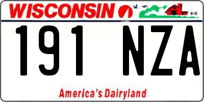WI license plate 191NZA