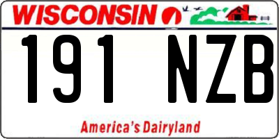 WI license plate 191NZB