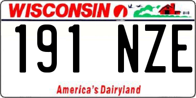 WI license plate 191NZE