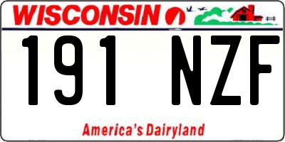 WI license plate 191NZF