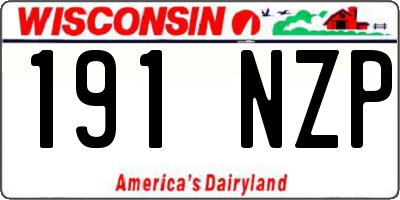 WI license plate 191NZP