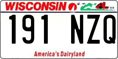 WI license plate 191NZQ