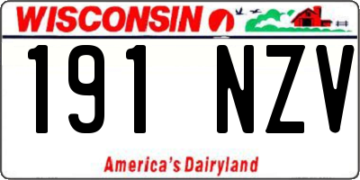 WI license plate 191NZV