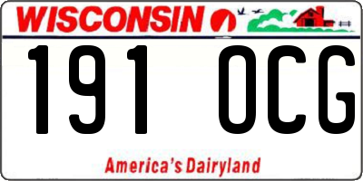 WI license plate 191OCG