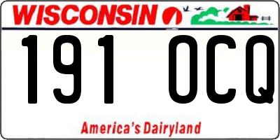 WI license plate 191OCQ