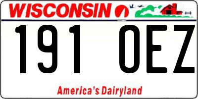 WI license plate 191OEZ