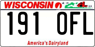 WI license plate 191OFL