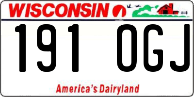 WI license plate 191OGJ