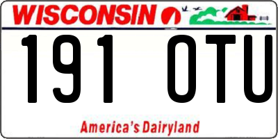 WI license plate 191OTU