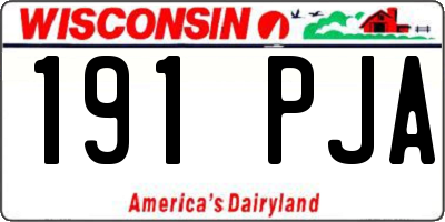 WI license plate 191PJA