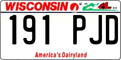 WI license plate 191PJD