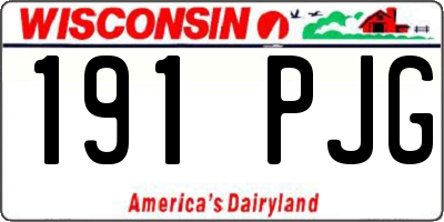 WI license plate 191PJG